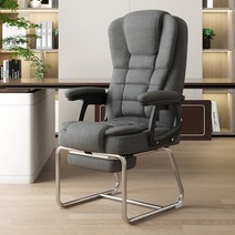 게이밍 바퀴없는 고정식 게이밍 컴퓨터 의자 유튜버, 블랙 + 발판 포함