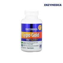 엔자이메디카 리포 골드 240베지캡슐 탄수화물 지방 단백질 분해효소 Carbohydrate 프로테아제 리파아제 Lipase 아밀라아제 아밀레이스 Amylase 아밀라제 베지테리언, 240개
