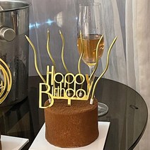 기억의소품 웨이브초 생일초 케이크초, 메탈6개입 x 3팩, 샴페인골드, 3개