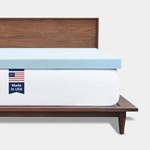ViscoSoft Memory Foam Mattress Topper Full | 2 Inch Reflex Gel Mattress Pad null, 1, Blue
