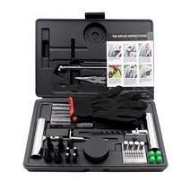 타이어 수리 키트 63피스 타이어 패치 키트 펑크 수리 및 플러그 플랫 포함 자동차 오토바이 트럭 트랙터 트레일러 RV ATV ARB SUV용, 87pcs