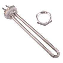 나사형 온수기 homebrewing 용 u 형 가열 히터 요소 1inch bsp 나사 12v 150w200w 24v 300w900w 220v 750w, [04] 24v 900w, [02] with locknut
