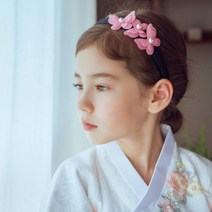 채니봉봉 흰여울 한복 헤어밴드 유아머리띠
