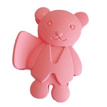 플라스틱 헤어 클립 수지 귀여운 곰 사탕 컬러 헤어 캐치 비 슬립 헤어 베리렛, 1 핑크 곰