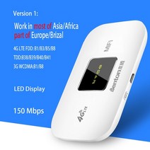 와이파이 티피링크 유 무선 공유기 벤튼 잠금 해제 4g lte 휴대용 라우터 포켓 카드, 협력사, 3000mAh 배터리, 버전 1