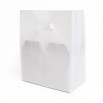 [더착한팩] 부드러운 PE 유광 링봉투 백색 비닐쇼핑백 비닐봉투 소 100장, 부드러운 PE 유광 링봉투 백색 소(100장)