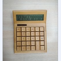 태양열 계산기 탄화목 컴퓨터 사무회계용 계산기, 색깔1, 대나무 원색