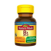 비타민B1100mg100CountMe개olic, 무향, 100개(1팩)