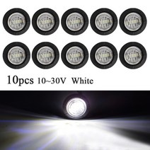 drl 12v 24v led 사이드 마커 라이트 auto Trucks lorry trailer 버스 테일 브레이크 램프 자동차 경고 램프 방향 지시등 조명, 하얀색