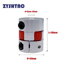 알루미늄 플렉시블 샤프트 커플 링 d20 l30 모터 커넥터 플렉시블 커플러 5mm 8mm d20l30 66.35mm, 8x10