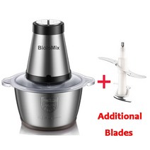 후지육절기 족발써는기계 육절기 고기세절기 절단기 BioloMix-2 스피드 500W 스테인레스 스틸 2L 용량 전기, 03 Standard Extra Knife_03 UK