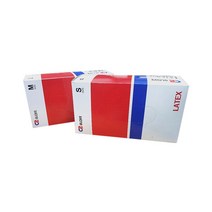 C2 라텍스글러브 파우더프리 100매입 주방 위생장갑, S