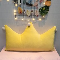 인테리어 사무실 다용도 북유럽 아트 크라운 등받이 쿠션, (옵션03)180 80 (길이 높이), (옵션10)연노랑