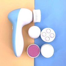 전동 클렌져 5 in 1 페이스 클렌징 브러쉬 실리콘 페이셜 브러쉬 전기 워시 페이스, 02 Blue