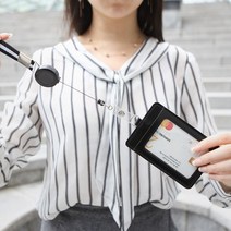 SE 늘어나는 목걸이 릴홀더 카드 지갑 교통카드 사원증 학생증 케이스