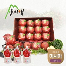 산지애 씻어나온 꿀사과 3kg 1box + 사과주스 3팩 청송산 미시마 당도선별