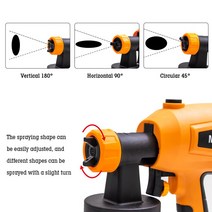 전기 페인트 도색 1.5/2/2.5/3mm 구리 에어리스 550W 800ml 컨테이너 및 외부 벽 자동차 울타리, 01 EU 플러그