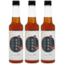 국내산 프리미엄 꽃게 꽃게액젓 천연 조미료 파김치 액젓 550ml, 3개