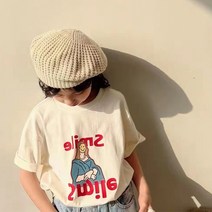 코튼 여자 반팔 티셔츠 느슨한 외국 스타일 한국 아동복 2022 새로운 여자 여름 재킷