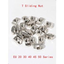 알루미늄 프로파일 파일쫄대 브라켓 각파이프 M4 M5 M6 M8 슬롯 슬라이딩 T 너트 해머 EU 20 30 40 45 시리즈 프로파일용 고정 커넥터, 10.40 M8 (20pcs)