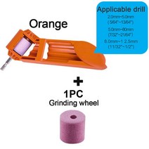 Drill Portable Bit Sharpener Corundum Grinding Tool Resisting Polishing Grinder Wheel 2.0-12.5mm A33, [02] Orange with 3 Stones