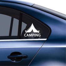 캠핑 카라반 텐트모양 Camping 데칼스티커 레이실내 데칼시트 자동차선물 첫차꾸미기, 1개, 레드 소형