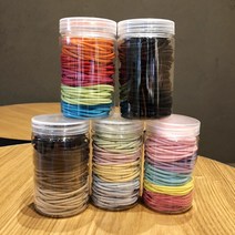 차이온 100pcs 대용량 컬러 머리끈