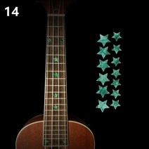 견고한 14 스타일 크로스 인레이 데칼 Fretboard 스티커 일렉트릭 어쿠스틱 기타베이스 울트라 얇은 우쿨렐