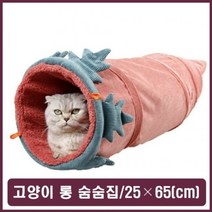 동굴집 고양이 잠자리 침대 쿠션 터널 하우스 냥이집, 당근
