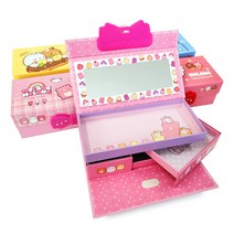 6000 몰랑이 비밀번호 거울지함 3단필통 8탄, 1개, 블루