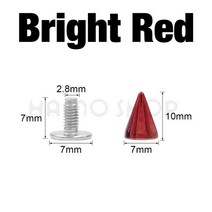 육상 스파이크화 육상화 스파이크 운동화 50 개대 7x10mm 콘 스터드 총알 리벳 의류 스크류 백 diy 공예 쿨 펑크 의류 리벳 가죽 가방 신발