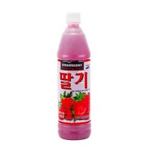청솔 딸기 주스 835ml 음료베이스, 4개