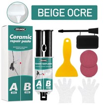 타일본드세라믹 수리 붙여 넣기 욕조 타일 도구 샤워 도자기 AB 접착제 균열 칩 욕실 바닥, 0 Porcelain white