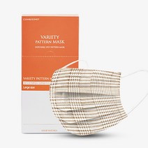 국내산 3중구조 MB필터 패션 마스크 패턴 마스크 30매 마스크, 1개, 하운드체크골드