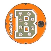 영문 이니셜 심플 큐빅 스틸 원형 알파벳 볼마커 원정골프용 콜렉션 필드용품 100타 머리올리기 얇은, S4-19(B)