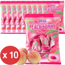과일젤리 입안가득 복숭아 향 오키오 복숭아 구미 100g x10팩, 과일젤리 오키오 복숭아 구미 100g x10팩=