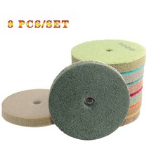 3 "4" 5 "6" 스폰지 다이아몬드 연마 패드 대리석 화강암 인공 돌 청소 도구 8 개/대, 06 8Pcs 3000_03 5 인치