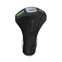 부안상사 차량용 고속 충전기 qc 3.0 타입 7A 터보 3 US, 02 Black