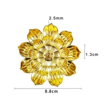 인센스 스틱 홀더 트레이 보관 Alloy incense burner stick holder buddhism lotus line incense plate 백단향 코일 베이스 사원, 골드-엘