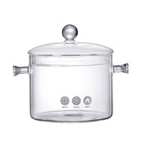 투명냄비 유리냄비 찌개 주방가정용 내열유리 라면그릇, 2000ml