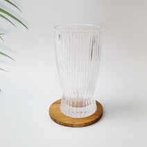 스트라이프 양각 내열유리컵 물컵 유리잔 주스컵 6p세트, 스트라이프 양각L 6p