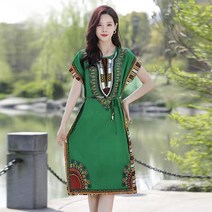 태국전통의상 동남아 아시아 태국의상 축제 원피스 롱 스커트 루즈핏 패션 면 실크