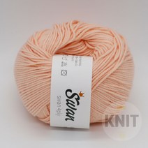 [더니트] 스완실 면사 고급 코마 순면 털실, 03 복숭아