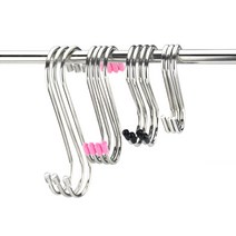 고급형캡 S고리 다용도 스텐 봉 파이프 진열 걸이, 고급형캡 - S고리(특특대) 140mm, 블랙