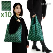 10개 인피너리 장바구니 에코백 ( 단체 답례품 고급 나눔 선물 ), 미디움_그린(신상)