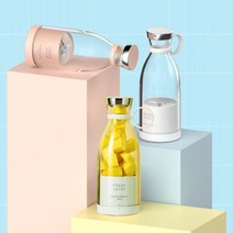 해독주스믹서기 과일 야채 채소 초고속 블랜더 믹서기 개인 크기 소형 전기 과즙 짜는기구 휴대용 여행 미니 스 믹서 전기 스무디 과즙 짜는기구 컵 메이커, 분홍색