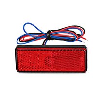 바이크 오토바이트레일러 Urbanroad-범용 Led 반사경 오토바이 후면 테일 브레이크 라이트 사이드 마커 트레일러 트럭 자동차용 옐로우 화이트 레드 2 개, [03] 2PCS Red, 2개