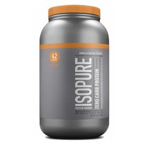 Isopure 이소퓨어 분리 유청단백질 보충제 프로틴 단백질보충제 제로카브 바닐라 솔티드 카라멜 1.36kg, 1세트, 1세트