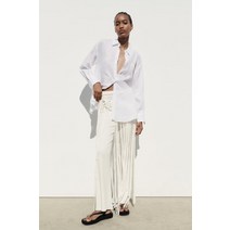 ZARA 오픈백 리넨 셔츠