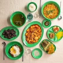 주방114 추억의 떡볶이 분식집 레트로 멜라민 접시, 1개, 춘장기 大